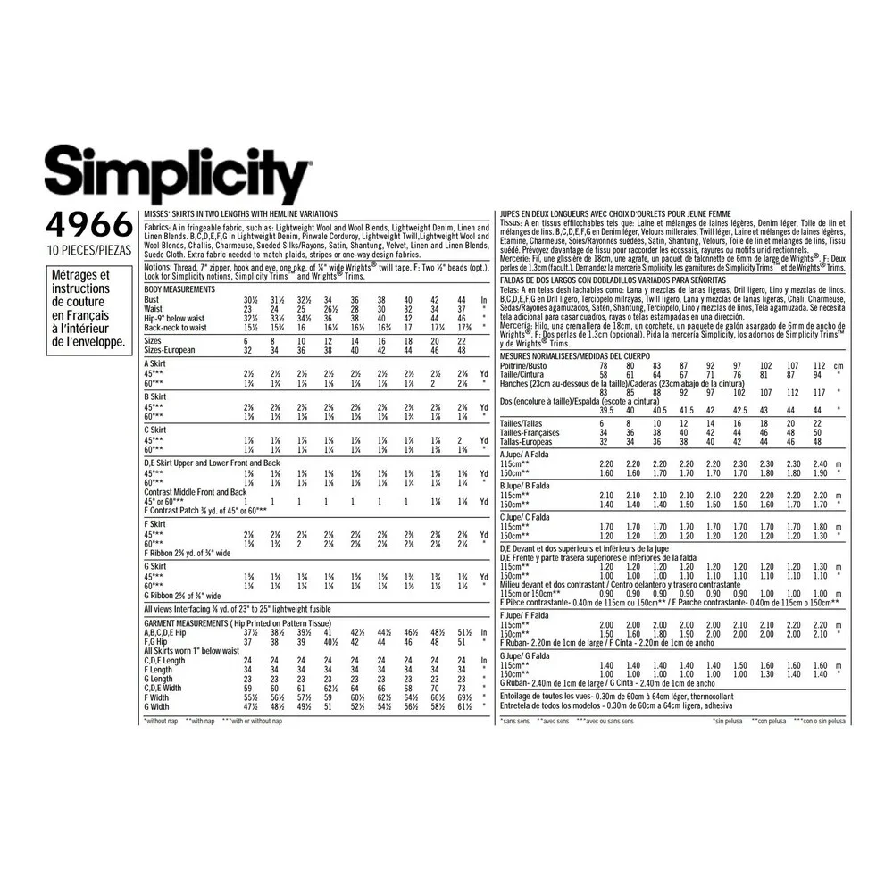 NEW Uncut Sewing pattern Simplicity 4966 Misses 14-22 UNCUT FF